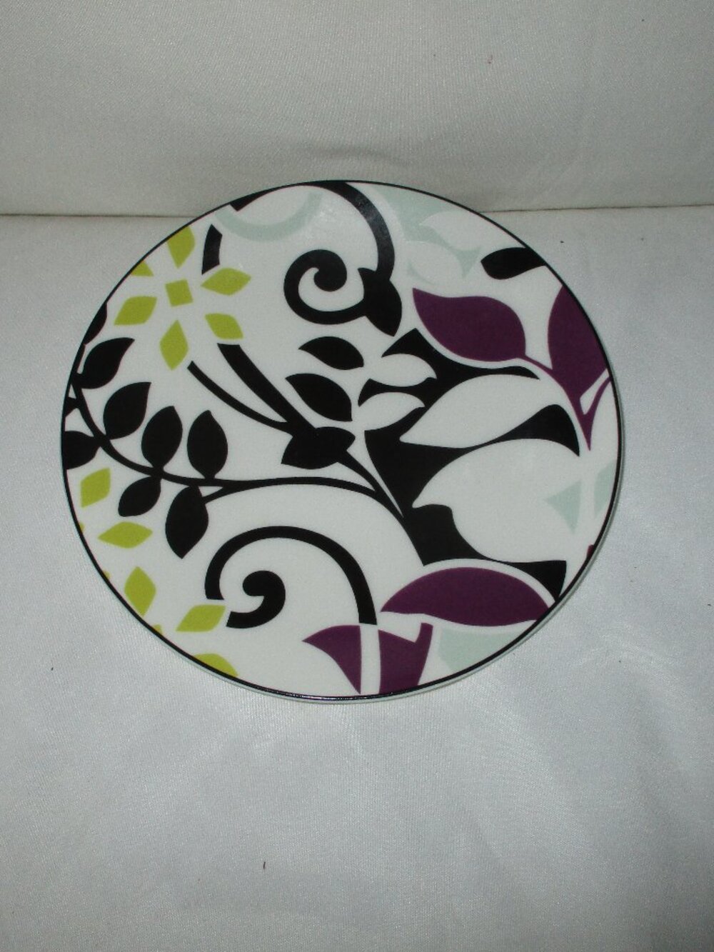 Lenox Elation Purple Black 2 Saucers snack plate